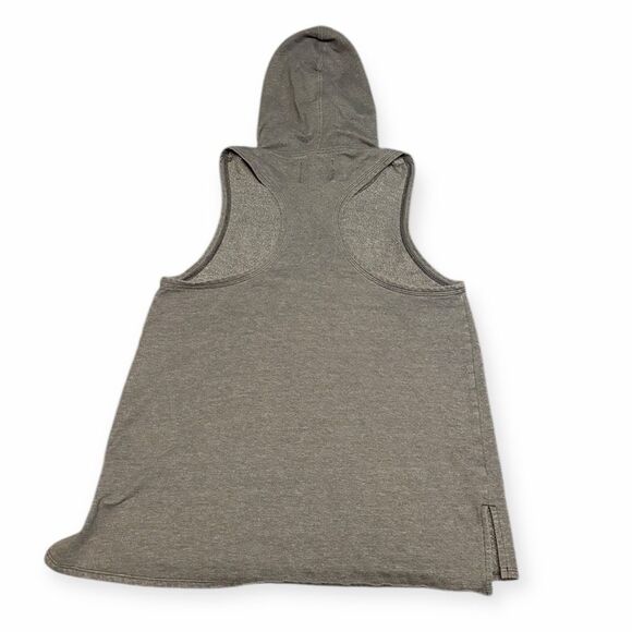 VICTORIA’S SECRET VICTORIA SPORT VSX Women’s Charcoal Gray Sleeveless Hoodie Tan - Picture 3 of 6